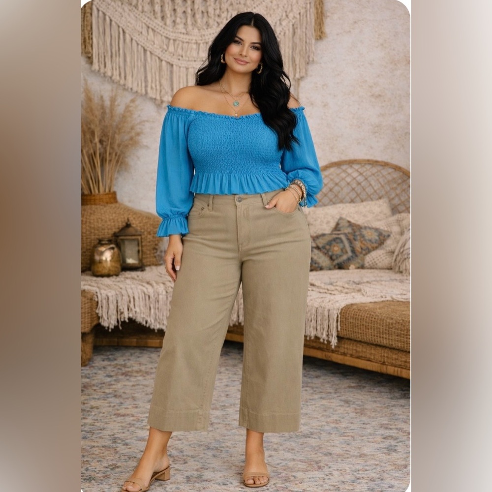 NYDJ Sandalwood Wide-Leg Women's Pants.Plus size 14 w